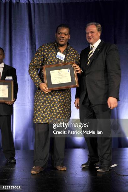 Nnaemeka Ikegwo and Dirk Niebel attend UNDP Equator Prize 2010 at The American Museum of Natural History on September 20, 2010 in New York City.