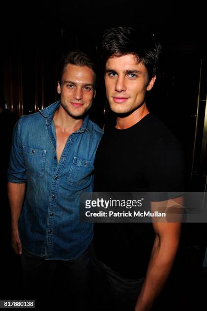 Jason Morgan and Bryce Draper attend BRAZIL FOUNDATION Gala After-Party at Top of The Standard The Standard Hotel NYC on September 23, 2010 in New...