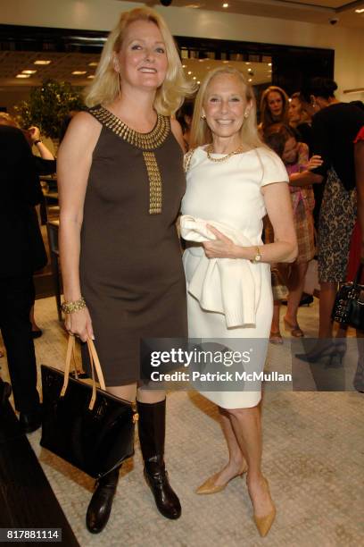 Kimberly Rockefeller and Karen Lefrak attend MUFFIE POTTER ASTON hosts a Luncheon for the TIFFANY LEATHER COLLECTION at Tiffany Fifth Avenue on...