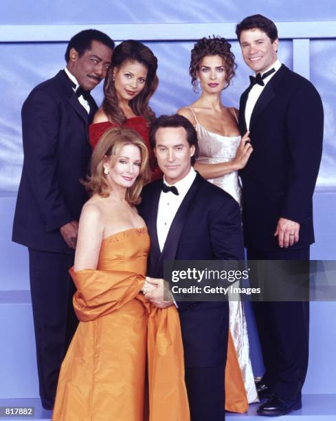 Actors James Reynolds , Renee Jones , Kristian Alfonso , Peter Reckell , Deidre Hall and Drake Hogestyn as star in NBC's daytime soap series "Days of...