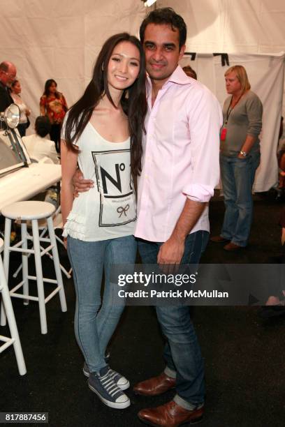 Aine Campbell and Bibhu Mohapatra attend BIBHU MOHAPATRA Spring 2011 Show at The Box at Lincoln Center on September 14, 2010 in New York City.