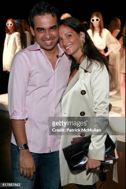 Bibhu Mohapatra and Emma Snowdon Jones attend BIBHU MOHAPATRA Spring 2011 Show at The Box at Lincoln Center on September 14, 2010 in New York City.
