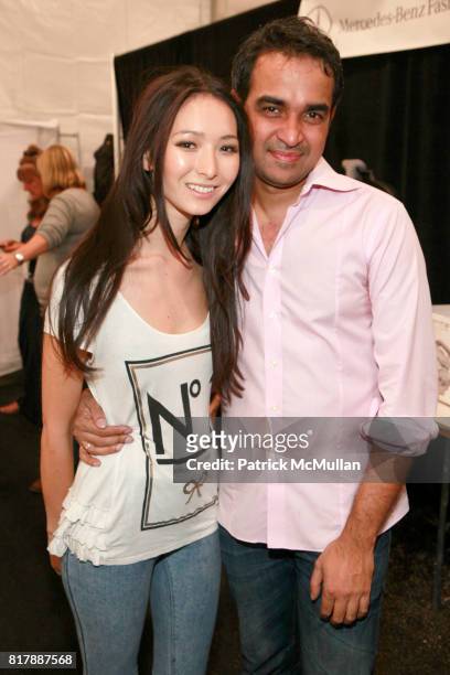 Aine Campbell and Bibhu Mohapatra attend BIBHU MOHAPATRA Spring 2011 Show at The Box at Lincoln Center on September 14, 2010 in New York City.