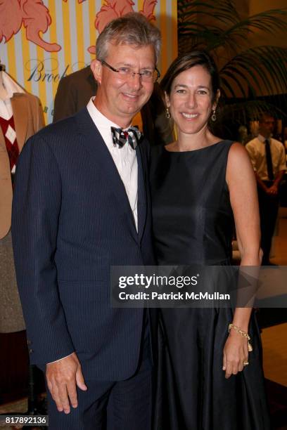 Claudio Del Vecchio and Lisa Birnbach attend The launch of "True Prep" at Brooks Brothers on September 14, 2010 in New York.