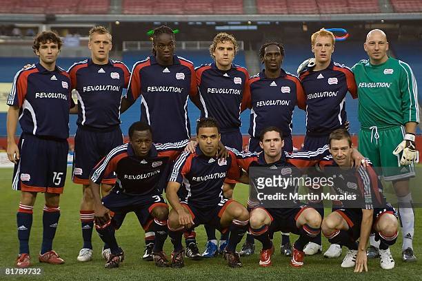 The New England Revolution starting eleven pose for a team photo prior to the game played against the Toronto FC at Gillette Stadium on June 28, 2008...