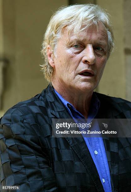 Rutger Hauer attends a press conference promoting International Short Movie Festival "I`ve Seen Films" at Palazzo Marino on July 1, 2008 in Milan,...