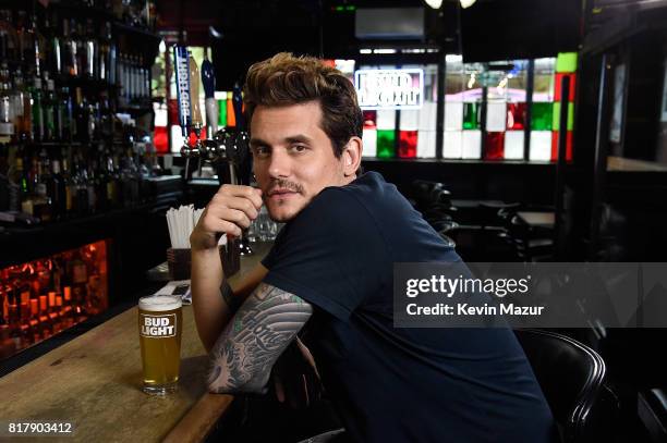 John Mayer prepares for his upcoming Dive Bar Tour with Bud Light on June 27, 2017 in New York City.