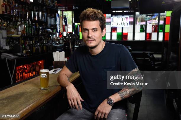 John Mayer prepares for his upcoming Dive Bar Tour with Bud Light on June 27, 2017 in New York City.
