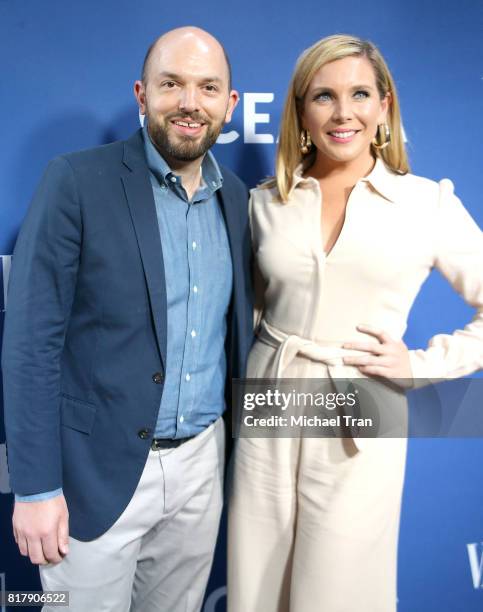 Paul Scheer and June Diane Raphael arrive at Oceana and The Walden Woods Project present: Rock Under The Stars With Don Henley and Friends event held...