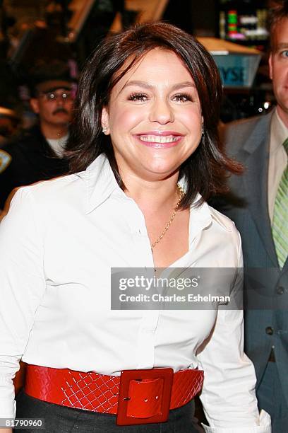 Personality Rachel Ray at the ringing the opening bell at the New York Stock Exchange on July 1, 2008 in New York City.