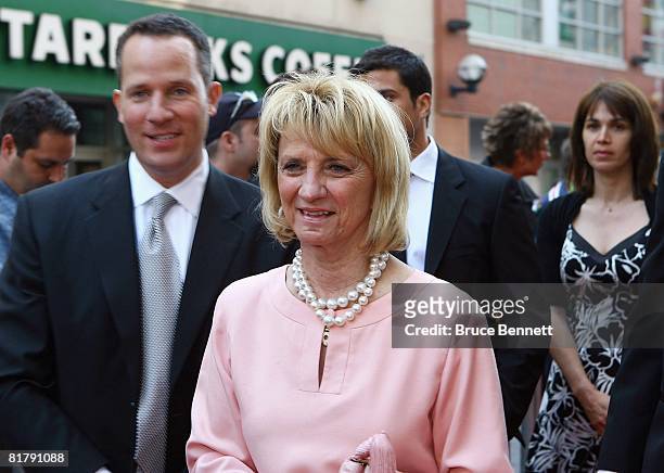 Marian Ilitch of the Detroit Red Wings arrives for the 2008 NHL Awards at the Elgin Theatre on June 12, 2008 in Toronto, Ontario, Canada.