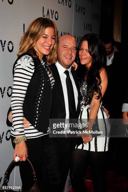 Dani Stahl, Noah Tepperberg and Allson Melnick attend LAVO NY Grand Opening at LAVO NYC on September 14, 2010 in New York City.