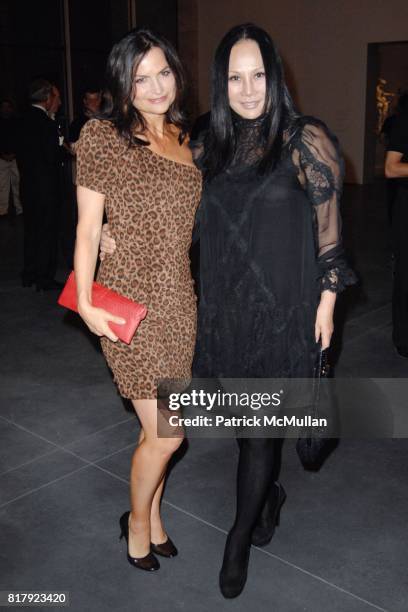 Rosetta Getty and Eva Chow attend Fashioning Fashion Private Dinner at the Los Angeles County Museum of Art Sponsored by Van Cleef & Arpels at Los...