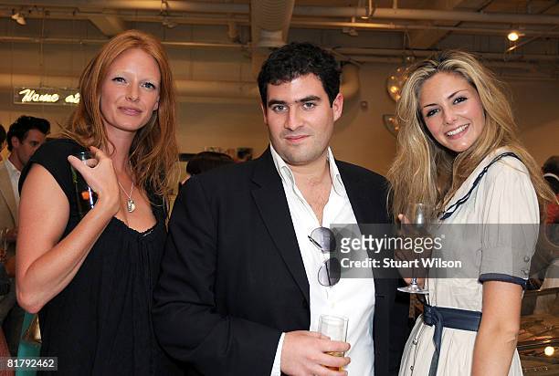 Model Olivia Inge, Zafar Rushdie and actress Tamsin Egerton attend the Aquascutum Autumn/Winter Catwalk Collection launch party at Bluebird, Kings...