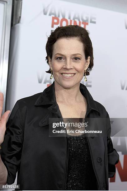 Sigourney Weaver at the Columbia Pictures World Premiere of 'Vantage Point' on February 20, 2008 at the AMC Lincoln Square in New York, NY.