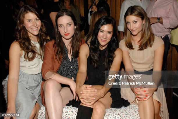 Alexandra O'Neill, Zoe Lister-Jones, Nadia Dajani and Kristen O'Neill attend PORTER GREY Spring 2011 Presentation at High Line Room on September 11,...