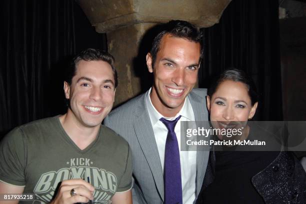 Mike Gottlieb, Ari Shapiro and China Forbes attend Pink Martini at the Hollywood Bowl After Party Hosted by Paper Magazine at Teddy's at the...