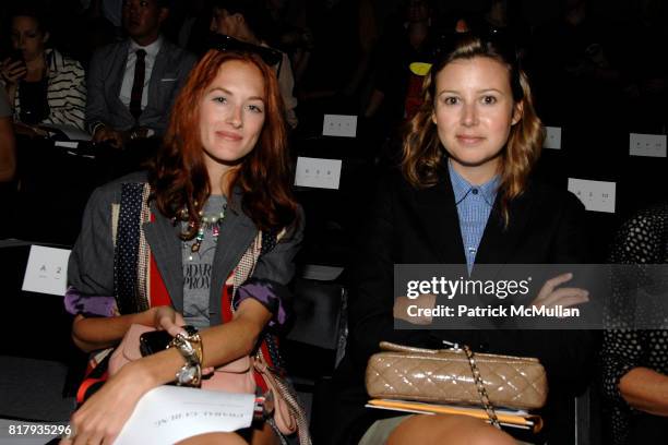 Taylor Tomasi Hill and Nina Sterghiou attend PRABAL GURUNG Spring 2011 Fashion Show at The Studio at Lincoln Center on September 11, 2010 in New York...