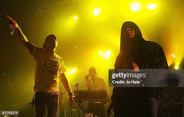 Pharrell Williams performs with his band NERD at the iTunes Live Festival 08 on July 1, 2008 in London.