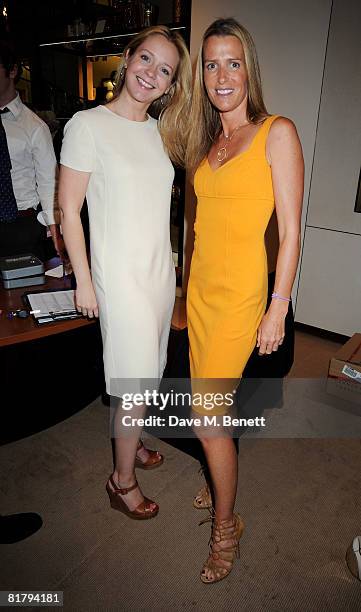 Amanda Eliasch and India Hicks attend the book launch party of Simon Sebag Montefiore's book 'Sashenka', at Asprey on July 1, 2008 in London, England.