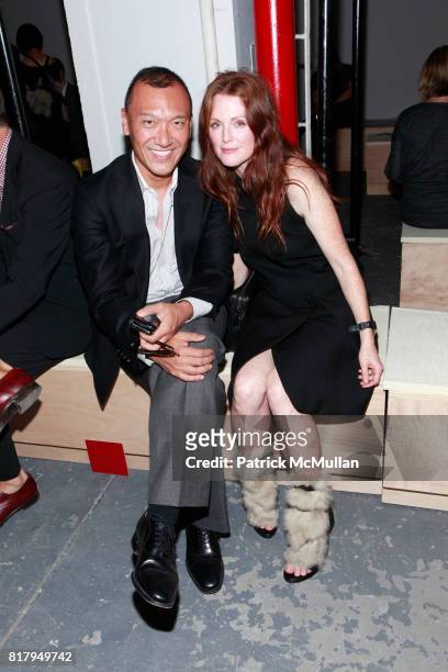 Joe Zee and Julianne Moore attend REED KRAKOFF Spring 2011 Fashion Show on September 15, 2010 in New York City.