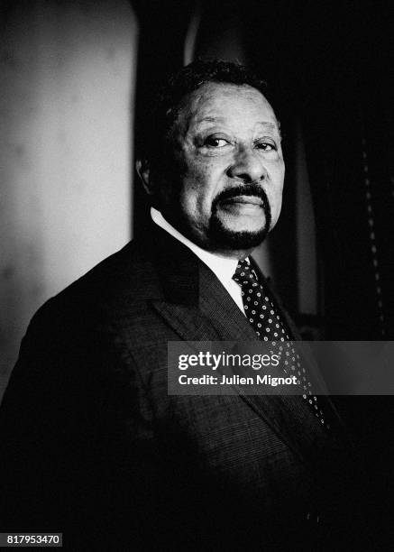 Diplomat and politician Jean Ping is photographed for Liberation on July 17, 2017 in Paris, France. PUBLISHED IMAGE