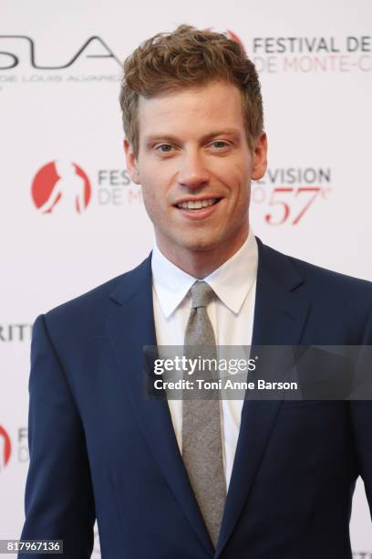 Barrett Foa arrives at the Opening Ceremony of the 57th Monte Carlo TV Festival and World premier of Absentia Serie on June 16, 2017 in Monte-Carlo,...