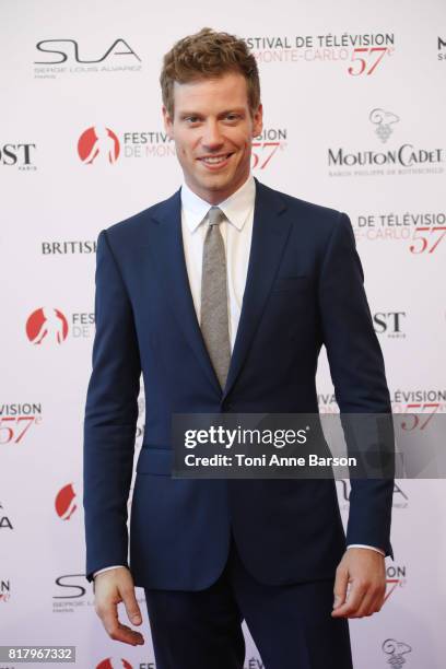 Barrett Foa arrives at the Opening Ceremony of the 57th Monte Carlo TV Festival and World premier of Absentia Serie on June 16, 2017 in Monte-Carlo,...