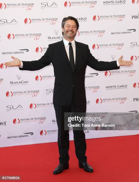 Thibault de Montalembert arrives at the Opening Ceremony of the 57th Monte Carlo TV Festival and World premier of Absentia Serie on June 16, 2017 in...