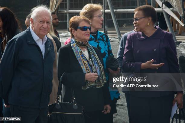 Members of The Elders group former president of Chile Ricardo Lagos, former Prime Minister of Norway, Gro Harlem Brundtland, former Irish President...