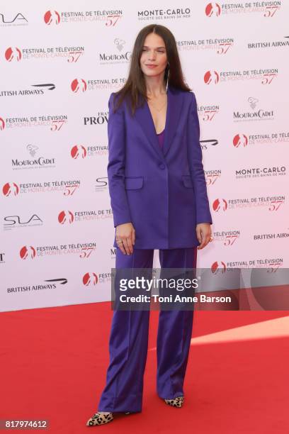 Anna Brewster arrives at the Opening Ceremony of the 57th Monte Carlo TV Festival and World premier of Absentia Serie on June 16, 2017 in...