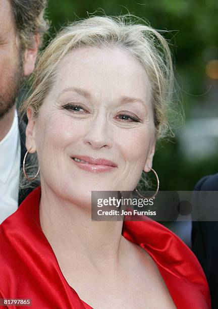 Actress Meryl Streep attends the Mamma Mia! The Movie world premiere held at the Odeon Leicester Square on June 30, 2008 in London, England.