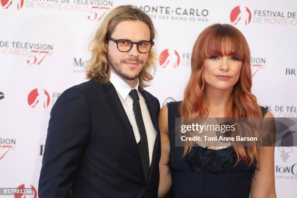Jean-Baptiste Shelmerdine and Esther Joy arrive at the Opening Ceremony of the 57th Monte Carlo TV Festival and World premier of Absentia Serie on...