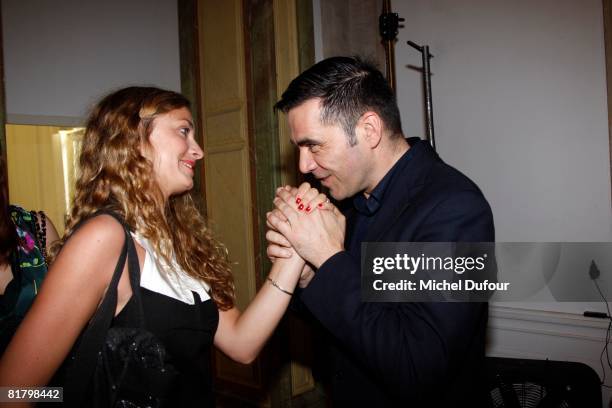 Laure de Clermont and Roland Mouret attends at the Roland Mouret '09 Fall Winter Haute Couture fashion show on July 2, 2008 in Paris, France.