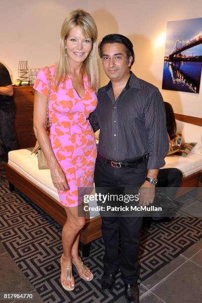 Julie Hayek and Bobby Chani attend Opening Night of AMBER De VOS's "Me, Nycelf and Eye" Hosted By Patrick McMullan at BoConcept Chelsea on September...