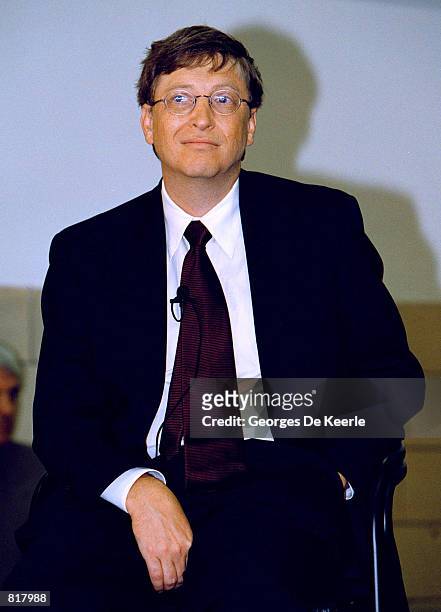 Microsoft founder Bill Gates speaks at a Boys and Girls Club in Washington June 16, 1999 where he announced a new online safety program for children...