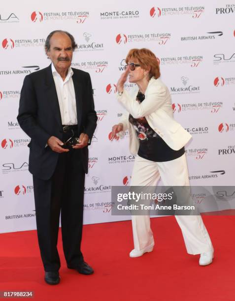 Gerard Hernandez and Marion Game arrive at the Opening Ceremony of the 57th Monte Carlo TV Festival and World premier of Absentia Serie on June 16,...