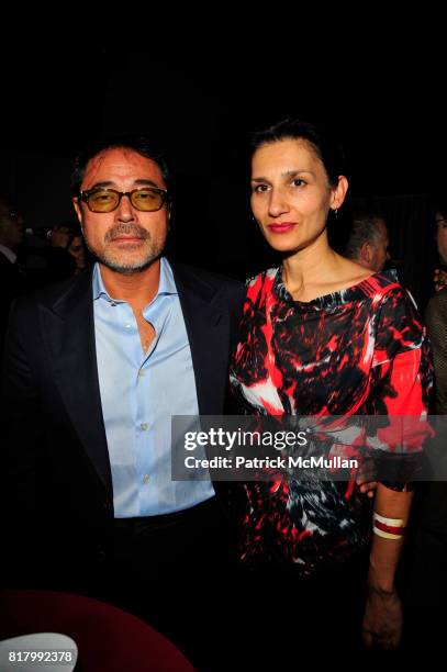 Kazu Yoshi and Louise Meri attend Taryn Simon: Contraband Curated by Richard Marshall at Lever House Art Collection and Casa Lever Restaurant NYC on...