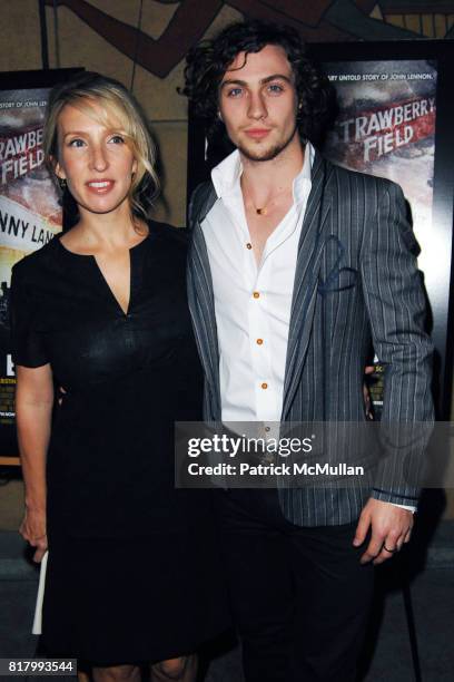 Sam Taylor-Wood and Aaron Johnson attend LA Special Screening of NOWHERE BOY at The Egyptian Theatre on September 30, 2010 in Hollywood, California