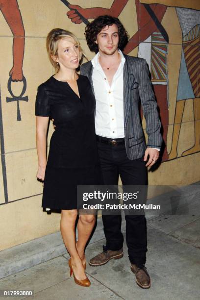 Sam Taylor-Wood and Aaron Johnson attend LA Special Screening of NOWHERE BOY at The Egyptian Theatre on September 30, 2010 in Hollywood, California