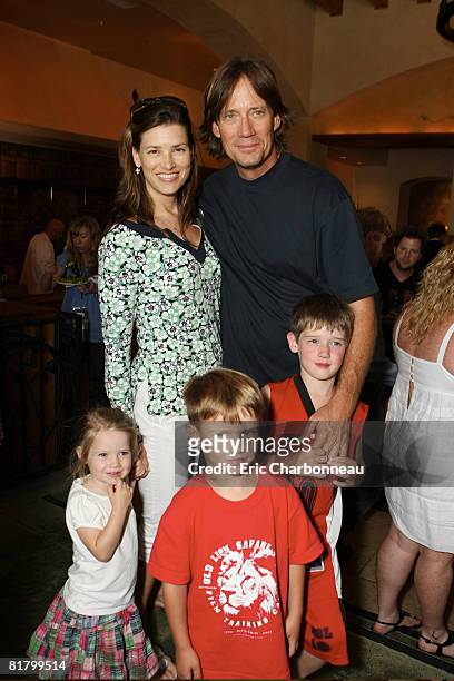 Kevin Sorbo with wife Sam Jenkins and kids Octavia Flynn, Shane Haaken Sorbo and Braedon Cooper Sorbo at the world premiere 3D screening of 'Journey...