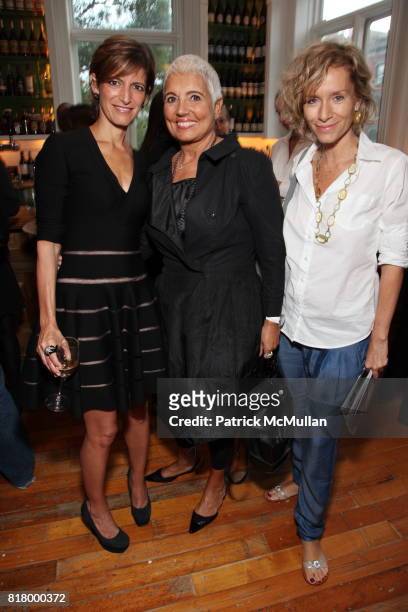 Cindi Leivi, Rosa Tous and Moncse Mopau attend GLAMOUR Welcomes Anne Christensen As New Fashion Director at Peels Restaurant on September 9, 2010 in...