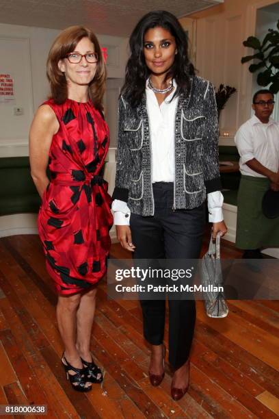 Sasha Iglehart and Rachel Roy attend GLAMOUR Welcomes Anne Christensen As New Fashion Director at Peels Restaurant on September 9, 2010 in New York.