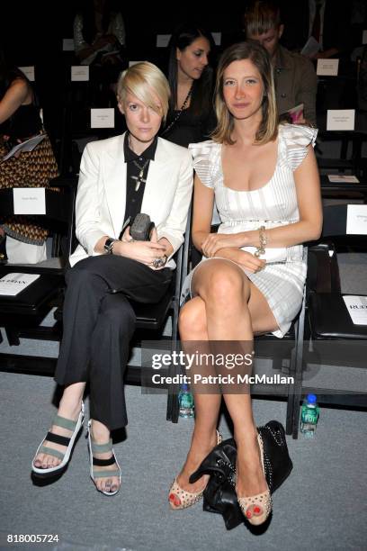 Kate Lanphear and Joann Pailey attend RUFFIAN Spring 2011 Fashion Show at The Studio at Lincoln Center on September 9, 2010 in New York City.