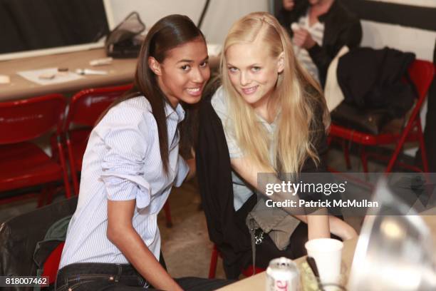 Yenny Garcia and Anne Sophie Monrad attend CYNTHIA STEFFE Spring 2011 Fashion Show at Eyebeam on September 12, 2010 in New York City.