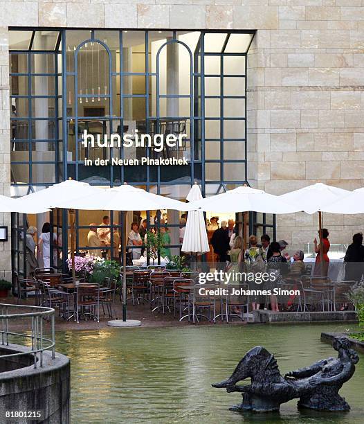 Outside view of Restaurant 'Hunsinger in der Neuen Pinakothek', seen during the restaurant opening on July 2, 2008 in Munich, Germany. Restaurant...