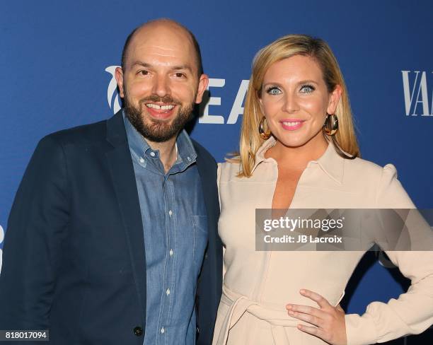 Paul Scheer and June Diane Raphael attend Oceana and The Walden Woods Project present: Rock Under The Stars With Don Henley and Friends event on July...