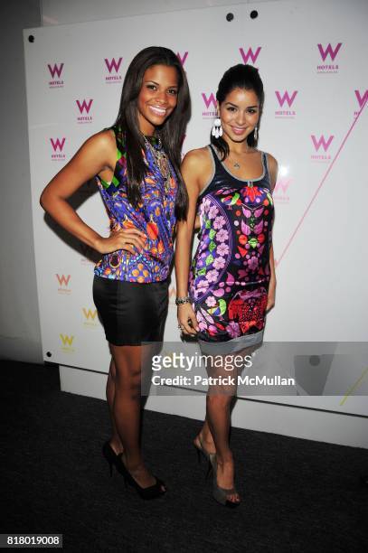Kamie Crawford and Rima Fakih attend W Hotels Global Glam Presentation and After Party at Mercedes-Benz Fashion Week at Lincoln Center on September...