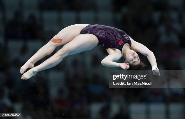 Yajie Si of China competes in the Women's 10m Platform during day five of the 2017 FINA World Championship, on July 18, 2017 in Budapest, Hungary.