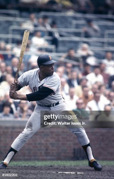 Baseball: San Francisco Giants Willie Mays in action, at bat vs Chicago Cubs, Chicago, IL 9/19/1967